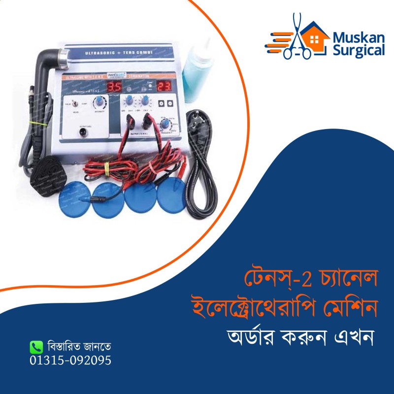 TENS 2 Channel Electro Therapy Machine for Pain Relief